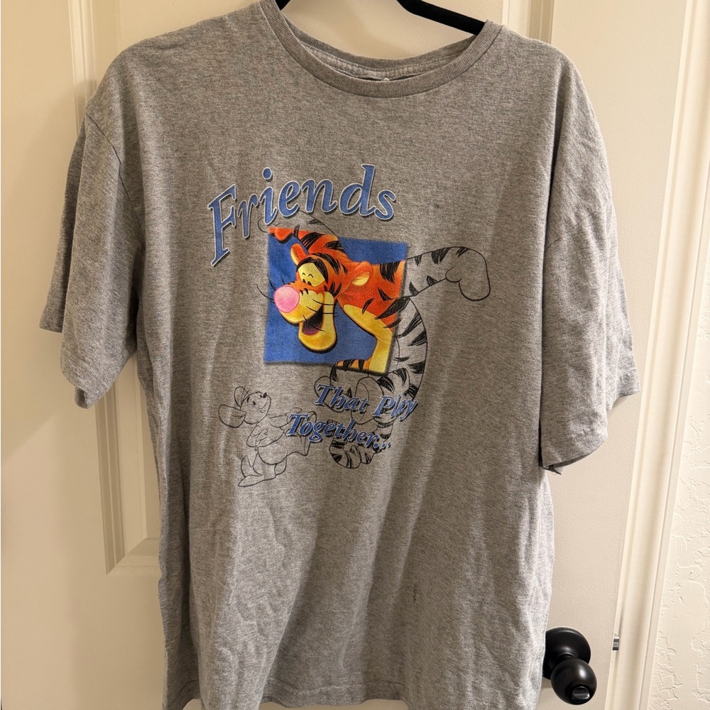 Vintage Disney Gray Tigger Friends Graphic Tee